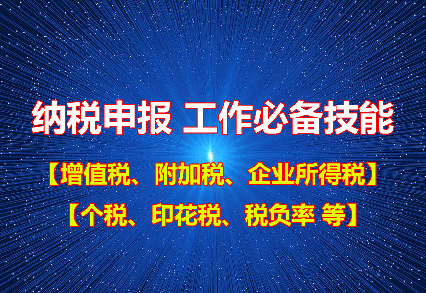 【总账班】报税实操技能【纳税申报实操课程】