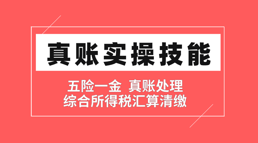 【五险一金 实操技能】手把手【实训班】